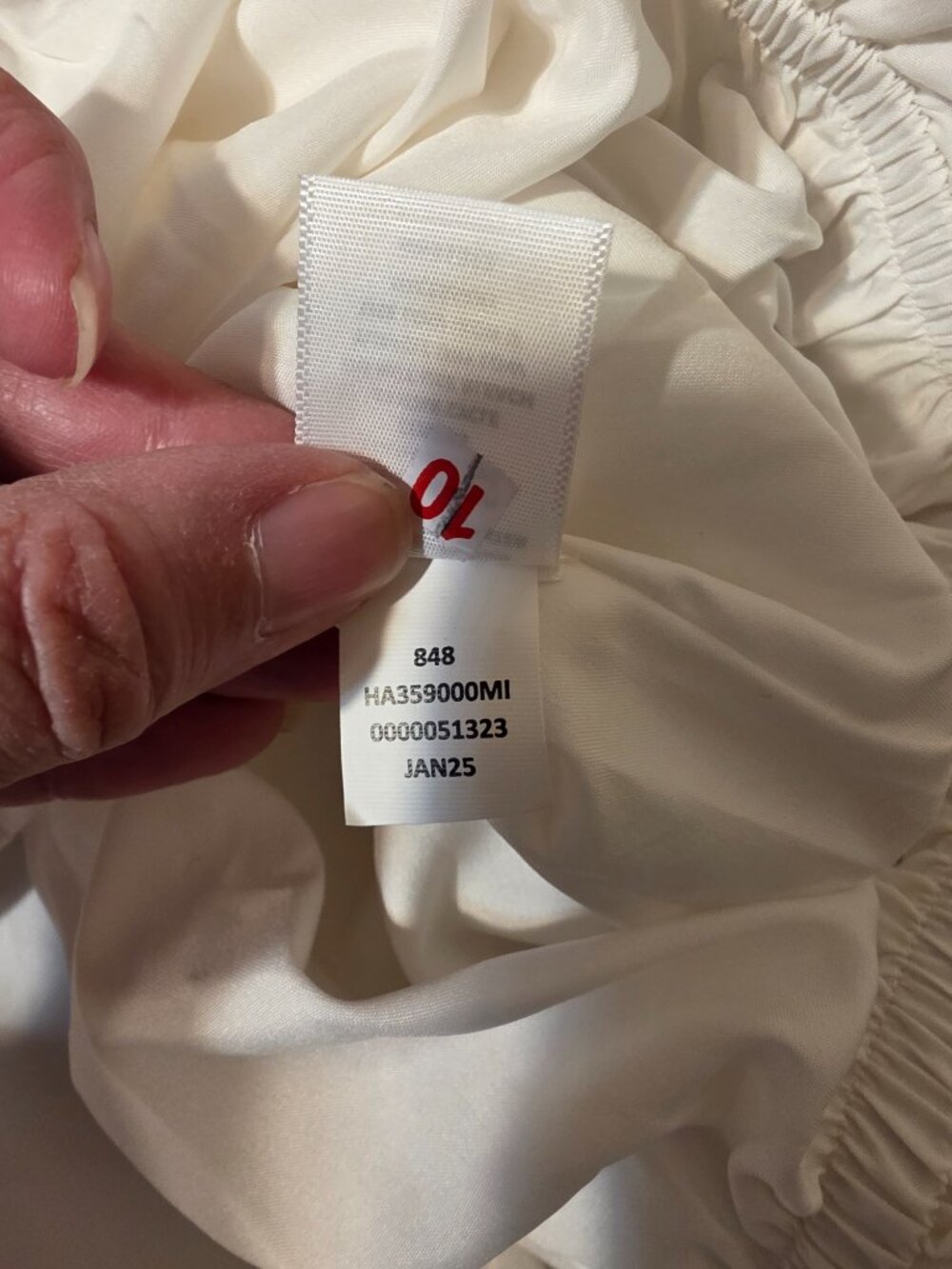 Halogen Cotton Bubble Hem Popover Shirtdress White XS NWT Flawed - Picture 14 of 14